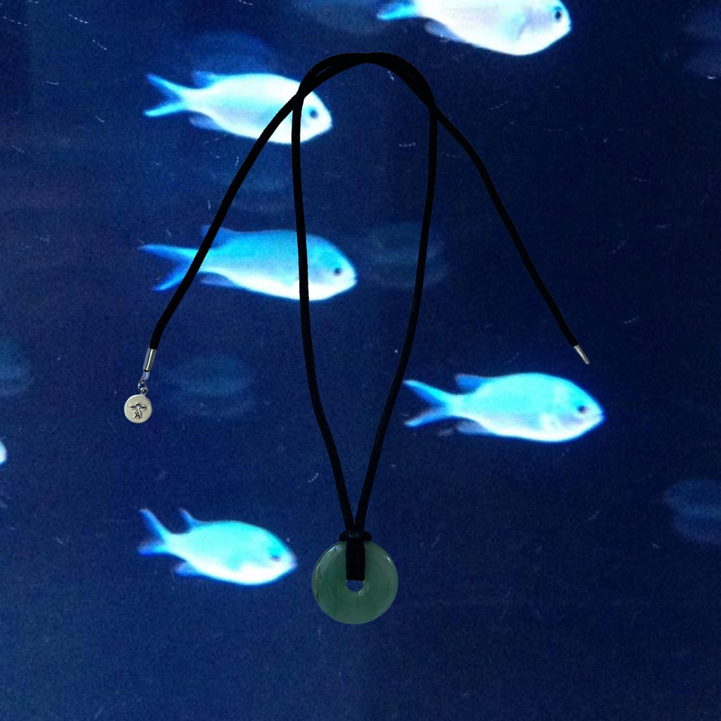 Donut Wrap Necklace - Green Aventurine