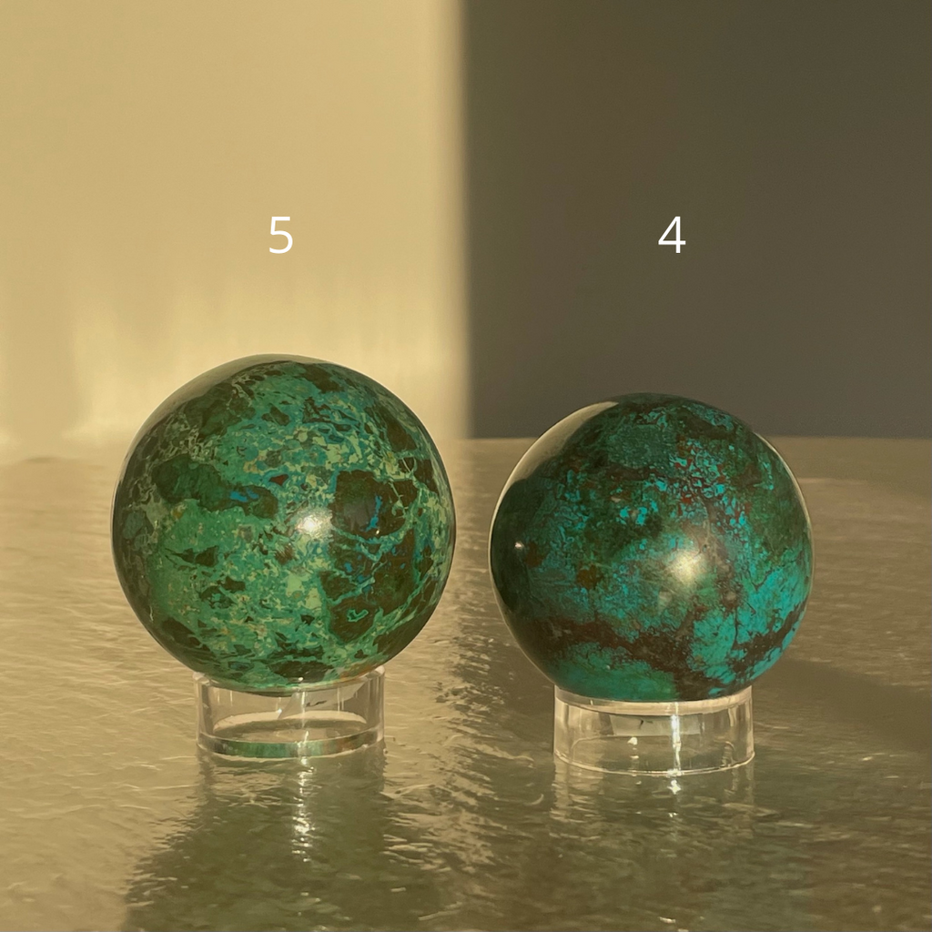 Chrysocolla with Malachite Spheres - Large